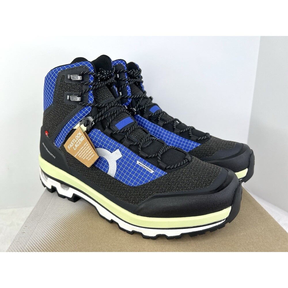 On CloudAlpine Waterproof Womens Size 11 Hiking Boots Shoes Sneaker Black Cobalt - Picture 3 of 10
